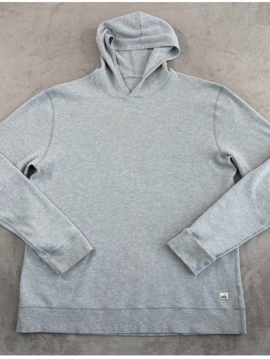 Vuori Other - Vuori Waffle Knit Thermal Pullover Hoodie in Grey Men 2XL No tag Active Gym